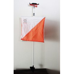 Poststativ i glasfiber med tang og SI holder.